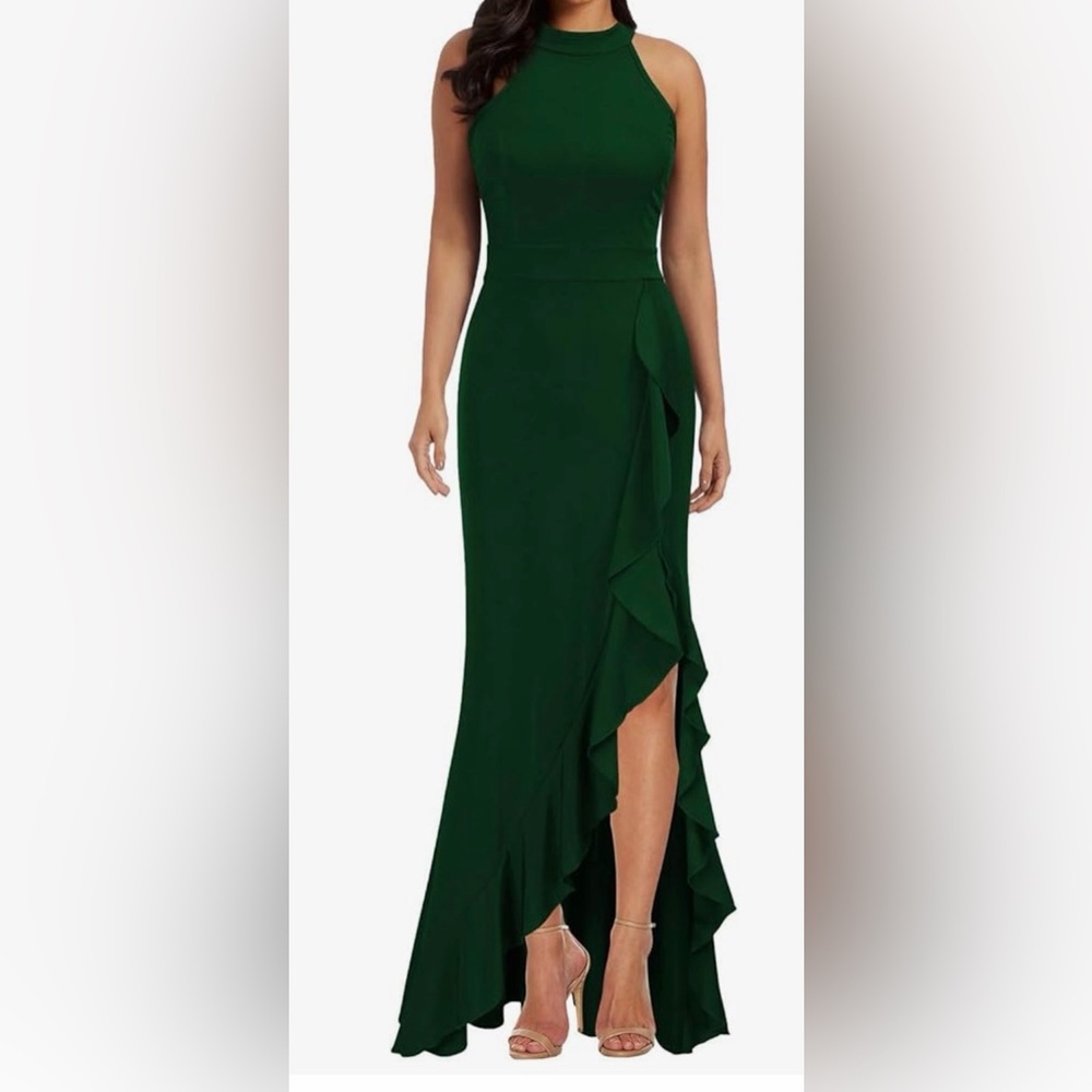 Mermaid Evening Cocktail Long Dress (green)